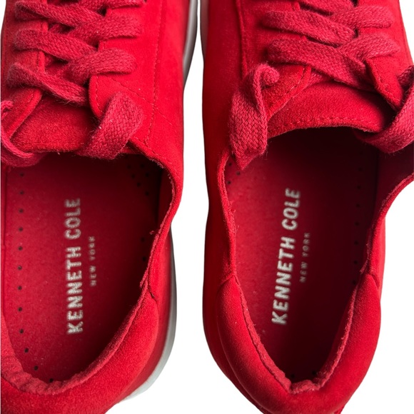 NWOT Kenneth Cole Sneakers rare swede color Red - Picture 5 of 8